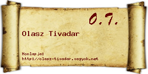 Olasz Tivadar névjegykártya